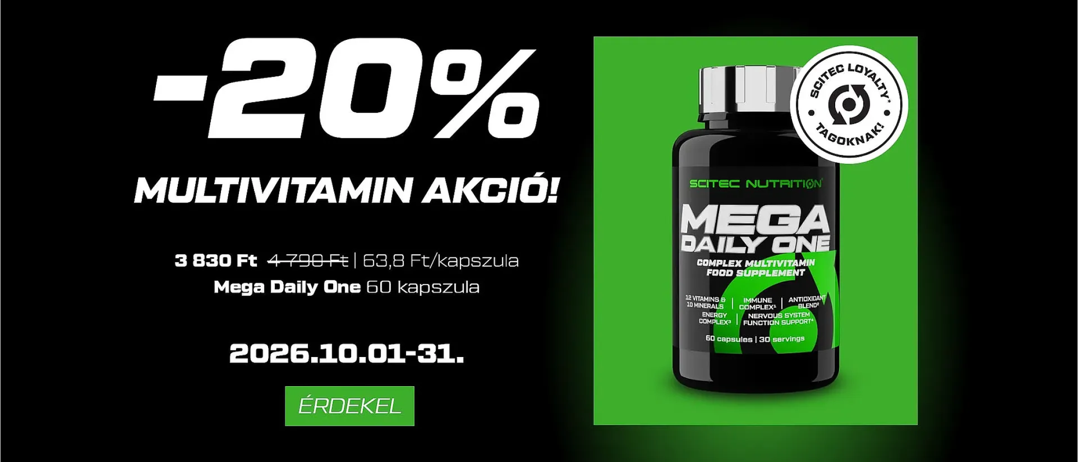 Scitec Mega Daily One akció