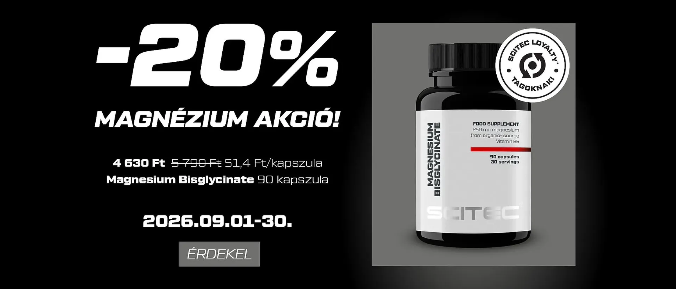 Scitec Magnesium Bisglycinate akció