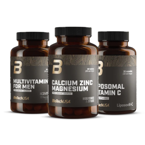Multivitamin For Men + Calcium Zinc Magnesium + Liposomal Vitamin C from organic sources