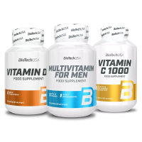 C vitamin 1000 + D3 Vitamin + Multivitamin for Men csomagakció