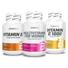 C vitamin 1000 + D3 Vitamin + Multivitamin for Women csomagakció